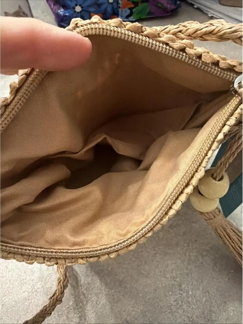 KissSea Grass Straw Purse Crossbody Bag Coastal Sustainable Boho Beachy New - Picture 7 of 8